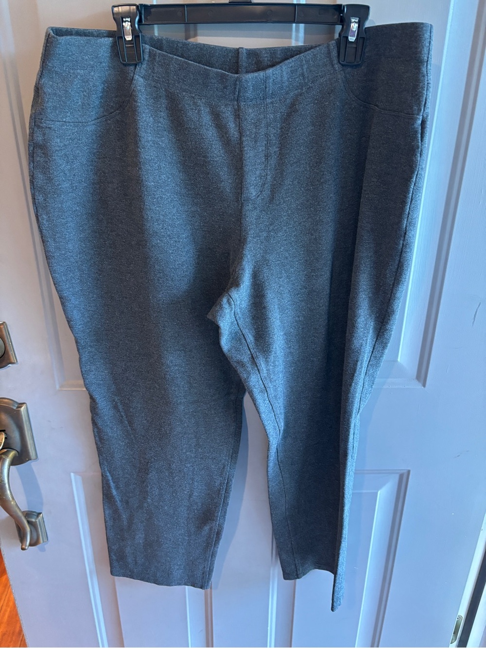 Karen Scott Gray Stretch Ponte pants size XL